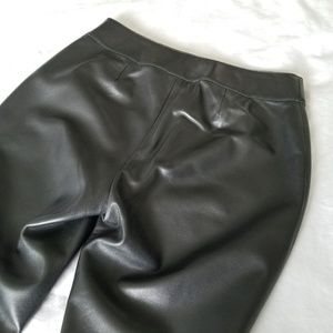Women's Black leather pants, Size 4